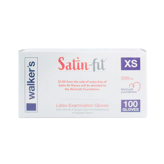 SATIN FIT / PURE FIT LATEX GLOVES POWDER FREE - BOX 100